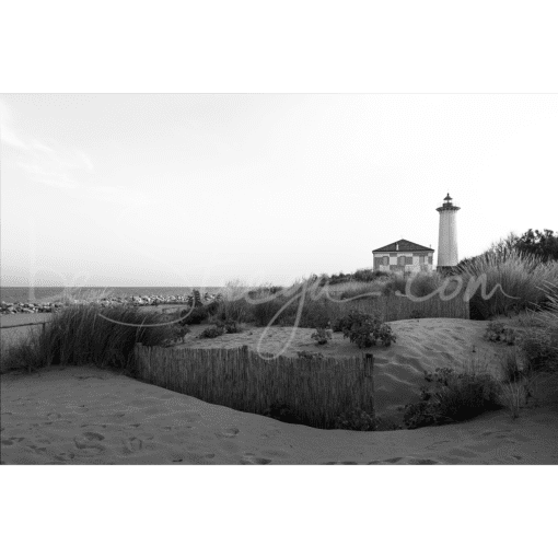 Fotoquadro Faro di Bibione b/n